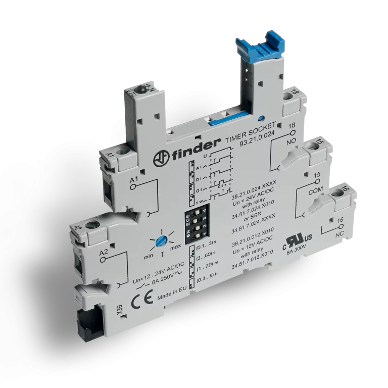 Type 93.21 - timed socket for 34 series with screwless terminals