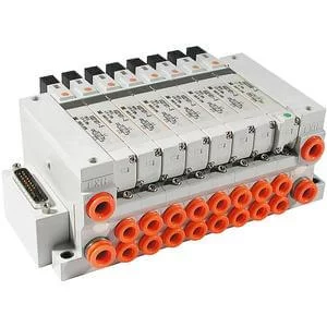 25A-VV5Q21-F- 2000 Series- Base Mounted Manifold- Plug-in- D-sub Connector - 25A-VV5Q21-F, 2000 Series, Base Mounted Manifold, Plug-in, D-sub Connector