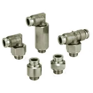 KQB2- Metal One-touch Fittings- Metric Size (G Threads) - KQB2, Metal One-touch Fittings, Metric Size (G Threads)