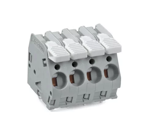 2706-107 - PCB terminal block; lever; 6 mm²; Pin spacing 7.5 mm; 7-pole; CAGE CLAMP®; 6,00 mm²; gray 2706-107 - PCB terminal block; lever; 6 mm²; Pin spacing 7.5 mm; 7-pole; CAGE CLAMP®; 6,00 mm²; gray