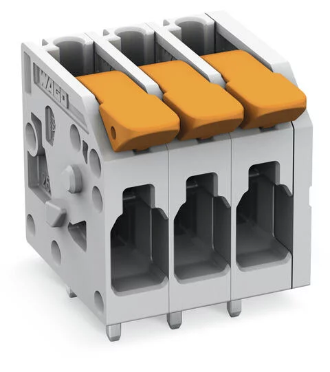 2604-1109 - PCB terminal block; Push-in CAGE CLAMP with operating lever; AWG 24 - 12; Pin spacing 5 mm; 9-pole; side entry; gray