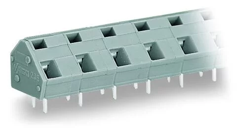 236-624 - PCB terminal block; 2.5 mm²; Pin spacing 10/10.16 mm; 24-pole; CAGE CLAMP®; commoning option; 2,50 mm²; gray
