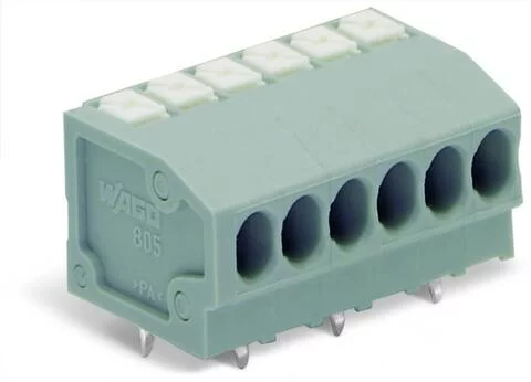 805-310 - PCB terminal block; push-button; 1.5 mm²; Pin spacing 3.5 mm; 10-pole; Push-in CAGE CLAMP®; 1,50 mm²; gray
