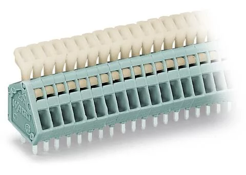 233-204 - PCB terminal block; push-button; 0.5 mm²; Pin spacing 2.5 mm; 4-pole; CAGE CLAMP®; 0,50 mm²; gray 233-204 - PCB terminal block; push-button; 0.5 mm²; Pin spacing 2.5 mm; 4-pole; CAGE CLAMP®; 0,50 mm²; gray