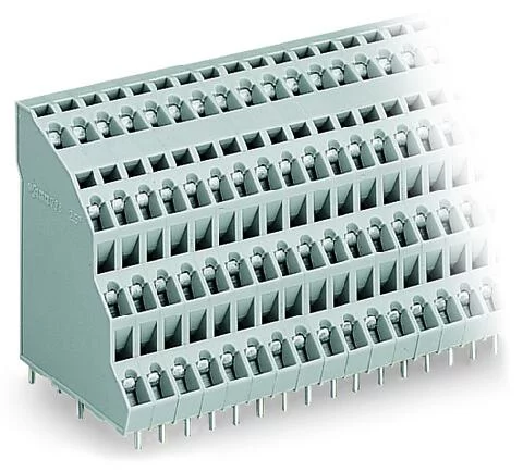 738-203 - Quadruple-deck PCB terminal block; 2.5 mm²; Pin spacing 5 mm; 12-pole; CAGE CLAMP®; 2,50 mm²; gray