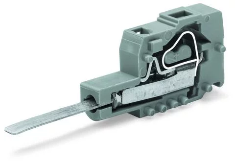 231-126 - Testing plug module with contact stud; for 280, 736, 737, 738, 780 Series; Pin spacing 5 mm / 0.197 in; 2,50 mm²; gray