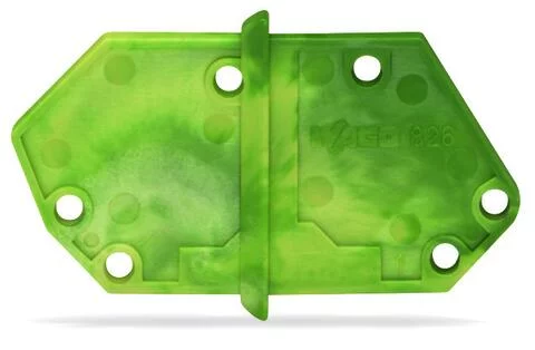 826-158/000-016 - End plate; 1.5 mm thick; green-yellow