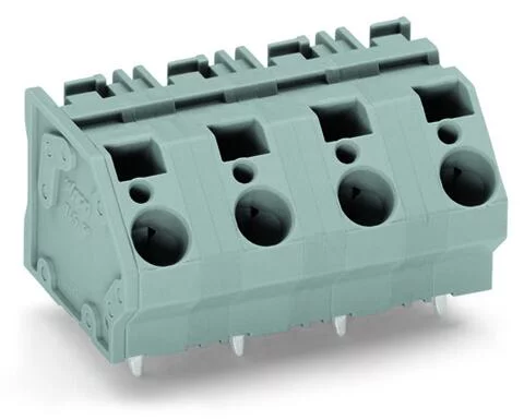 745-1403 - PCB terminal block; 6 mm²; Pin spacing 12.5 mm; 3-pole; CAGE CLAMP®; commoning option; 6,00 mm²; gray