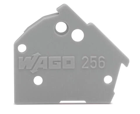 256-400 - End plate; snap-fit type; 1 mm thick; blue