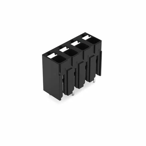 2086-3124 - THR PCB terminal block; push-button; 1.5 mm²; Pin spacing 5 mm; 4-pole; Push-in CAGE CLAMP®; 1,50 mm²; black