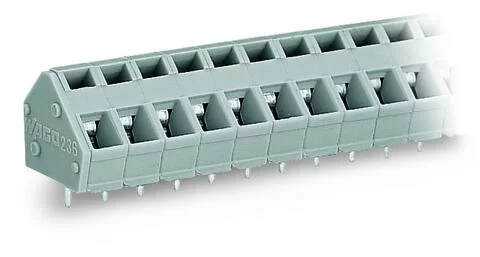 236-105 - PCB terminal block; 2.5 mm²; Pin spacing 5/5.08 mm; 5-pole; CAGE CLAMP®; commoning option; 2,50 mm²; gray