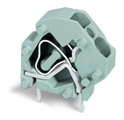 745-3803 - Stackable PCB terminal block; 4 mm²; Pin spacing 5 mm; 1-pole; CAGE CLAMP®; 4,00 mm²; light gray