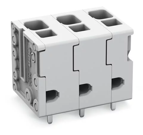 2624-3303 - PCB terminal block; 4 mm²; Pin spacing 7.5 mm; 3-pole; Push-in CAGE CLAMP®; 4,00 mm²; gray