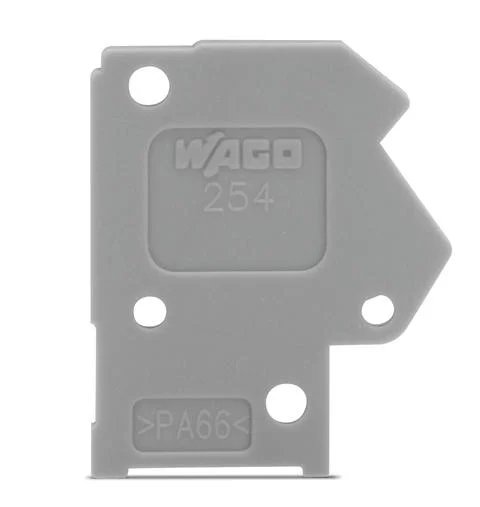 254-400 - End plate; 1 mm thick; snap-fit type; blue