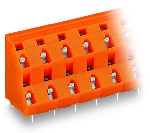 736-854 - Double-deck PCB terminal block; 2.5 mm²; Pin spacing 10.16 mm; 8-pole; CAGE CLAMP®; 2,50 mm²; orange