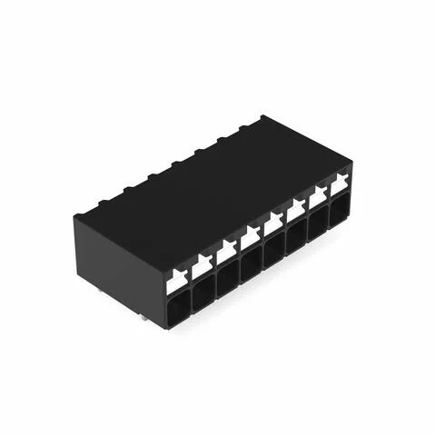 2086-1208 - THR PCB terminal block; push-button; 1.5 mm²; Pin spacing 3.5 mm; 8-pole; Push-in CAGE CLAMP®; 1,50 mm²; black