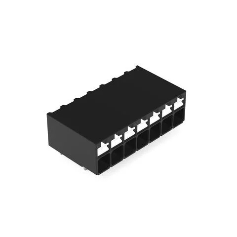 2086-1207 - THR PCB terminal block; push-button; 1.5 mm²; Pin spacing 3.5 mm; 7-pole; Push-in CAGE CLAMP®; 1,50 mm²; black