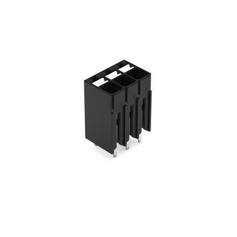 2086-1103 - THR PCB terminal block; push-button; 1.5 mm²; Pin spacing 3.5 mm; 3-pole; Push-in CAGE CLAMP®; 1,50 mm²; black