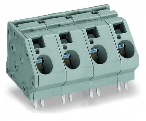 745-602/006-000 - PCB terminal block; 16 mm²; Pin spacing 15 mm; 2-pole; CAGE CLAMP®; commoning option; 16,00 mm²; gray