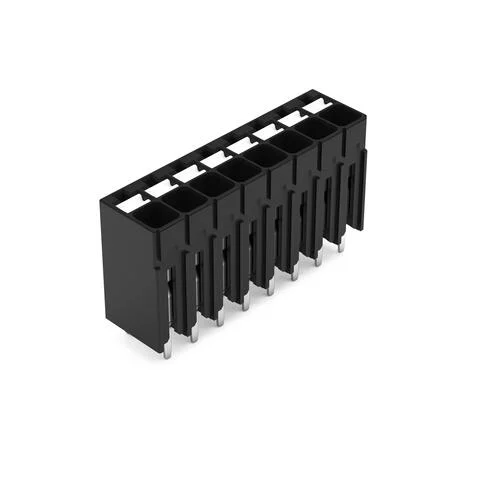 2086-1108 - THR PCB terminal block; push-button; 1.5 mm²; Pin spacing 3.5 mm; 8-pole; Push-in CAGE CLAMP®; 1,50 mm²; black