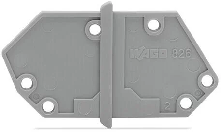 826-158 - End plate; 1.5 mm thick; gray