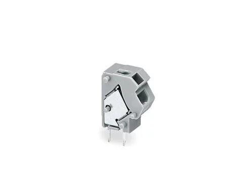 254-817 - Stackable 2-conductor PCB terminal block; 0.75 mm²; Pin spacing 7.5/7.62 mm; 1-pole; PUSH WIRE®; 0,75 mm²; light green