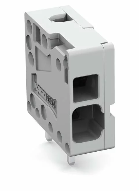 2624-1101 - PCB terminal block; 4 mm²; Pin spacing 5 mm; 1-pole; Push-in CAGE CLAMP®; 4,00 mm²; gray