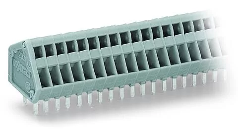 233-107 - PCB terminal block; 0.5 mm²; Pin spacing 2.5 mm; 7-pole; CAGE CLAMP®; 0,50 mm²; gray 233-107 - PCB terminal block; 0.5 mm²; Pin spacing 2.5 mm; 7-pole; CAGE CLAMP®; 0,50 mm²; gray