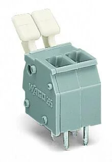 255-410/333-000 - PCB terminal block; finger-operated levers; 2.5 mm²; Pin spacing 5/5.08 mm; 10-pole; CAGE CLAMP®; commoning option; 2,50 mm²; gray