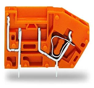 742-116 - Stackable PCB terminal block; with fuse mounting; 2.5 mm²; Pin spacing 5.08 mm; 1-pole; CAGE CLAMP®; 2,50 mm²; orange