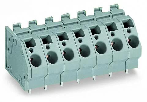 745-362 - PCB terminal block; 6 mm²; Pin spacing 10 mm; 12-pole; CAGE CLAMP®; commoning option; 6,00 mm²; gray