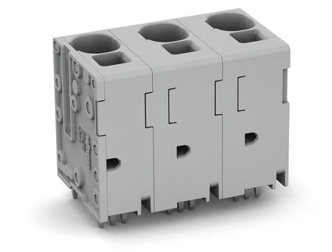 2636-3358 - PCB terminal block; Push-in CAGE CLAMP; AWG 18 - 4; Pin spacing 15 mm; double pinning; 8-pole; top entry; gray