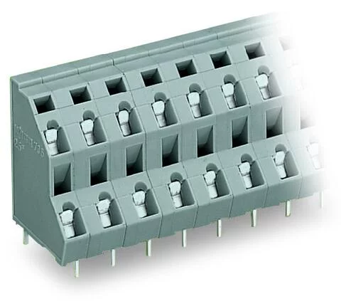 736-558 - Double-deck PCB terminal block; 2.5 mm²; Pin spacing 7.5 mm; 16-pole; CAGE CLAMP®; 2,50 mm²; gray