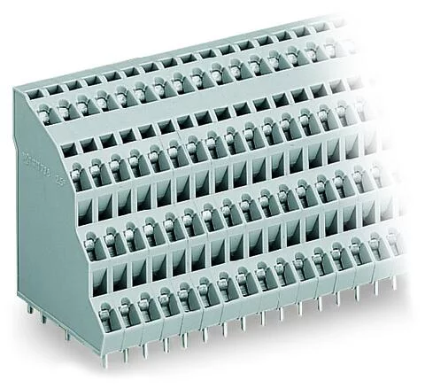 738-112 - Quadruple-deck PCB terminal block; 2.5 mm²; Pin spacing 5 mm; 48-pole; CAGE CLAMP®; 2,50 mm²; gray