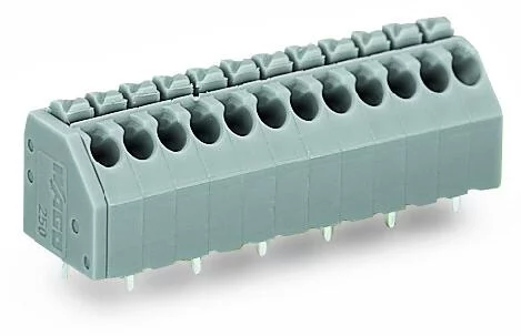 250-214 - PCB terminal block; push-button; 1.5 mm²; Pin spacing 3.5 mm; 14-pole; Push-in CAGE CLAMP®; 1,50 mm²; gray