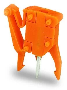 249-115 - Test plug adapter; suitable for 255, 256, 257 Series PCB terminal blocks; 1-pole; Pin spacing 10.16 mm / 0.4 in; orange