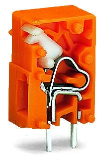 741-912 - Stackable PCB terminal block; push-button; 2.5 mm²; Pin spacing 7.62 mm; 1-pole; CAGE CLAMP®; 2,50 mm²; orange