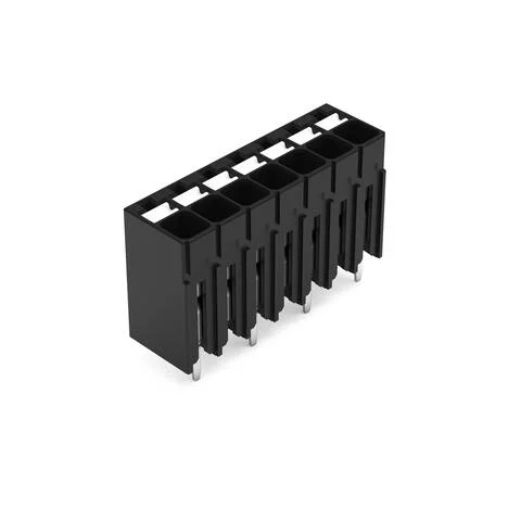 2086-1127/300-000 - THR PCB terminal block; push-button; 1.5 mm²; Pin spacing 3.5 mm; 7-pole; Push-in CAGE CLAMP®; Solder pin length 1.5 mm; 1,50 mm²; black