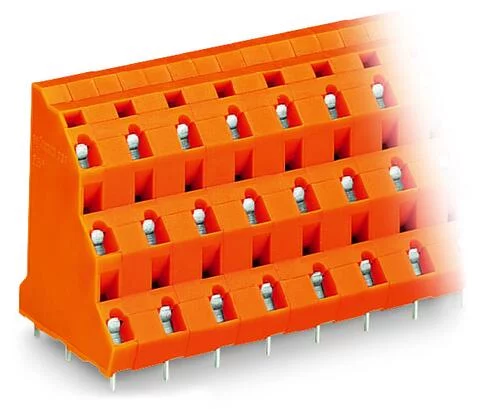 737-804 - Triple-deck PCB terminal block; 2.5 mm²; Pin spacing 10.16 mm; 12-pole; CAGE CLAMP®; 2,50 mm²; orange