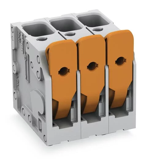 2606-3108/020-000 - PCB terminal block; Push-in CAGE CLAMP with operating lever; AWG 24 - 8; Pin spacing 7.5 mm; W pinning; 8-pole; top entry; gray 2606-3108/020-000 - PCB terminal block; Push-in CAGE CLAMP with operating lever; AWG 24 - 8; Pin spacing 7.5 mm; W pinning; 8-pole; top entry; gray