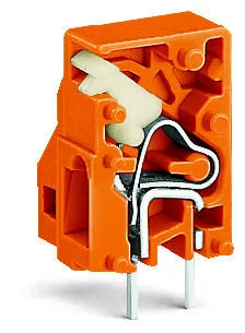 741-915 - Stackable PCB terminal block; push-button; 2.5 mm²; Pin spacing 6.5 mm; 1-pole; CAGE CLAMP®; clamping collar; 2,50 mm²; orange