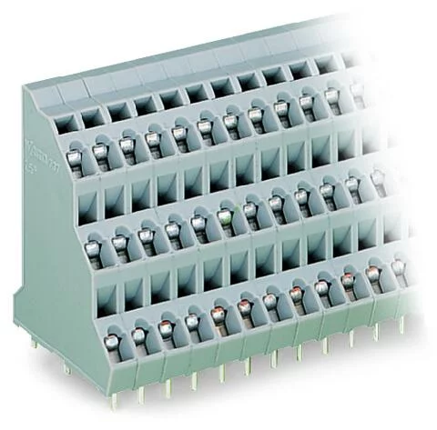 737-106 - Triple-deck PCB terminal block; 2.5 mm²; Pin spacing 5 mm; 18-pole; CAGE CLAMP®; 2,50 mm²; gray