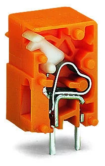 741-913 - Stackable PCB terminal block; push-button; 2.5 mm²; Pin spacing 10.16 mm; 1-pole; CAGE CLAMP®; 2,50 mm²; orange
