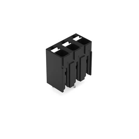 2086-3123/300-000 - THR PCB terminal block; push-button; 1.5 mm²; Pin spacing 5 mm; 3-pole; Push-in CAGE CLAMP®; Solder pin length 1.5 mm; 1,50 mm²; black
