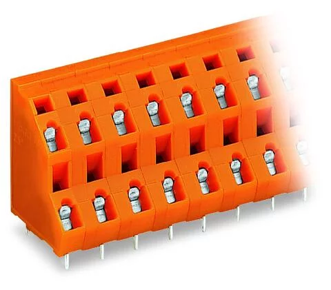 736-604 - Double-deck PCB terminal block; 2.5 mm²; Pin spacing 7.62 mm; 8-pole; CAGE CLAMP®; 2,50 mm²; orange
