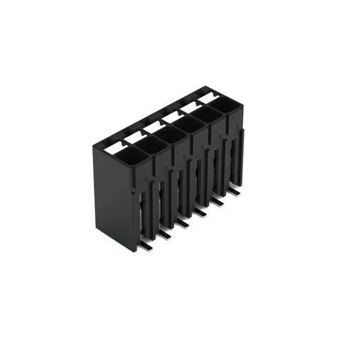 2086-1106/700-000/997-607 - SMD PCB terminal block; push-button; 1.5 mm²; Pin spacing 3.5 mm; 6-pole; Push-in CAGE CLAMP®; 1,50 mm²; black