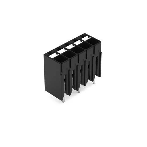 2086-1125/300-000 - THR PCB terminal block; push-button; 1.5 mm²; Pin spacing 3.5 mm; 5-pole; Push-in CAGE CLAMP®; Solder pin length 1.5 mm; 1,50 mm²; black