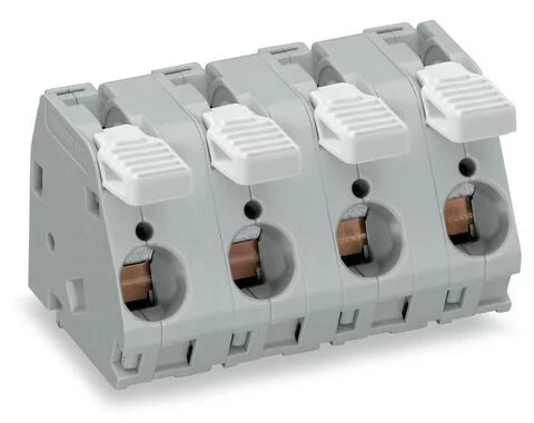 2716-206 - PCB terminal block; lever; 16 mm²; Pin spacing 15 mm; 6-pole; CAGE CLAMP®; 16,00 mm²; gray