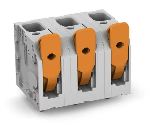 2606-3356 - PCB terminal block; Push-in CAGE CLAMP with operating lever; AWG 24 - 8; Pin spacing 12.5 mm; double pinning; 6-pole; top entry; gray 2606-3356 - PCB terminal block; Push-in CAGE CLAMP with operating lever; AWG 24 - 8; Pin spacing 12.5 mm; double pinning; 6-pole; top entry; gray