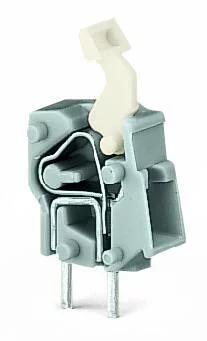 257-843 - Stackable PCB terminal block; push-button; 2.5 mm²; Pin spacing 5/5.08 mm; 1-pole; CAGE CLAMP®; commoning option; 2,50 mm²; light gray